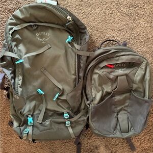 Osprey Olive Backpack Duo Fairview 55L